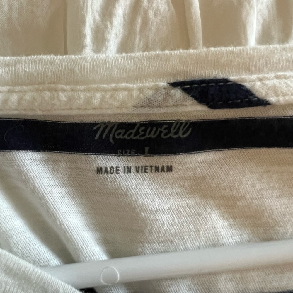 Madewell Women’s Striped Cotton Crewneck Tee - Picture 3 of 3